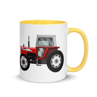 The Farmers Mugs Store Mug Yellow Massey Ferguson 590 Mug with Color Inside Quality Farmers Merch