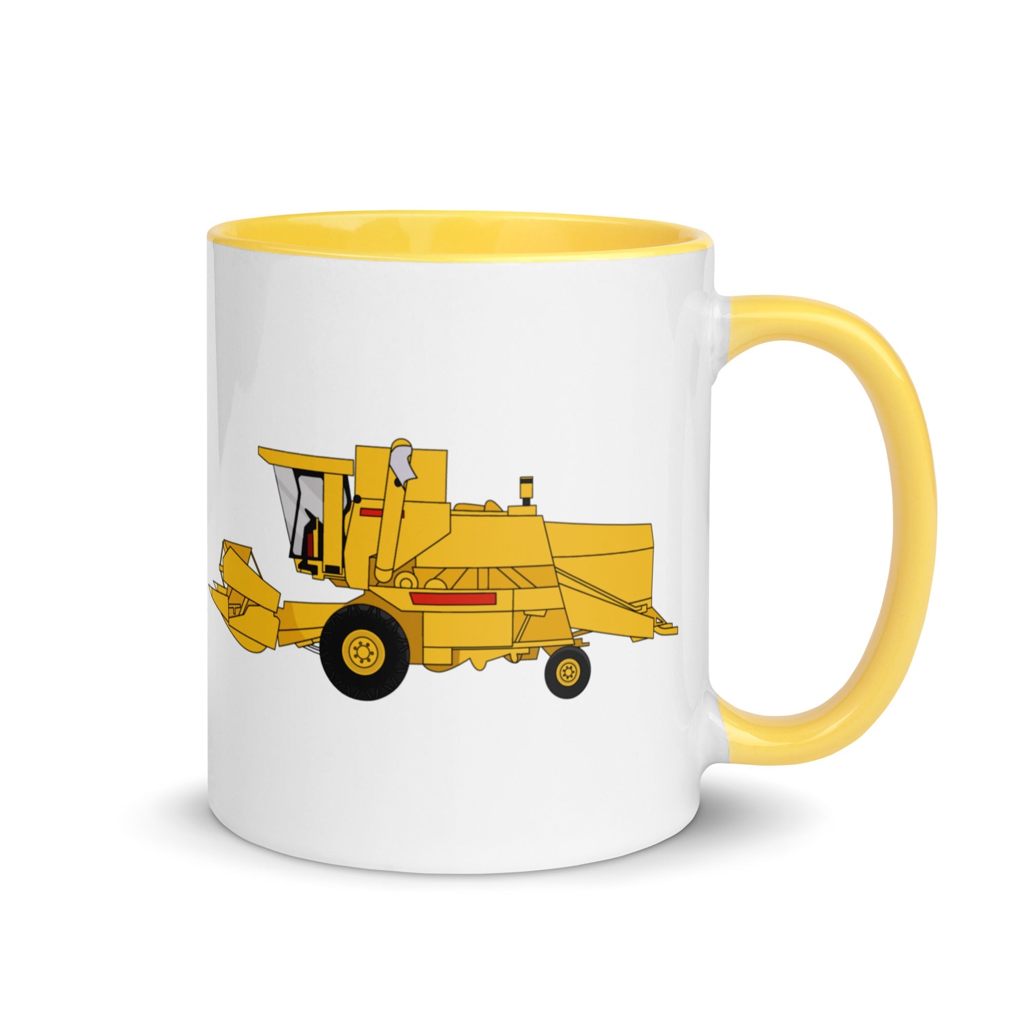 The Farmers Mugs Store Mug Yellow New Holland Clayson 8070 Mug with Color Inside Quality Farmers Merch