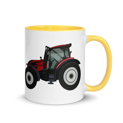 The Farmers Mugs Store Mug Yellow Valtra 234 Mug with Color Inside Quality Farmers Merch