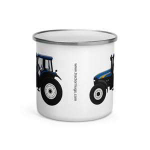 New Holland TM 155 Enamel Mug — design detail