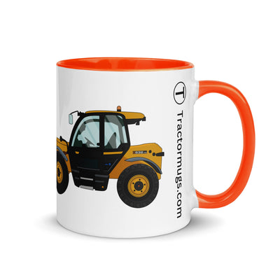 The Farmers Mugs Store Orange JCB 532-60 Loadall Mug with Color Inside (2020) Quality Farmers Merch