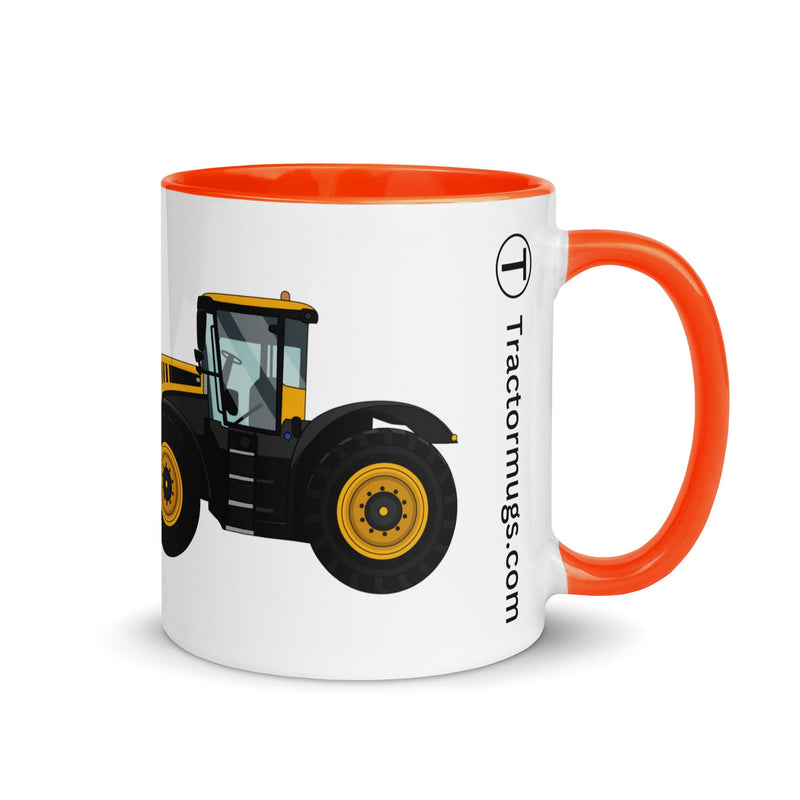 The Farmers Mugs Store Orange JCB 8330 Mug with Color Inside Quality Farmers Merch