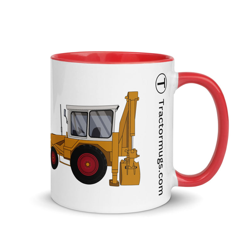 The Farmers Mugs Store Red JCB 3C Mug with Colour Inside (1975) Quality Farmers Merch