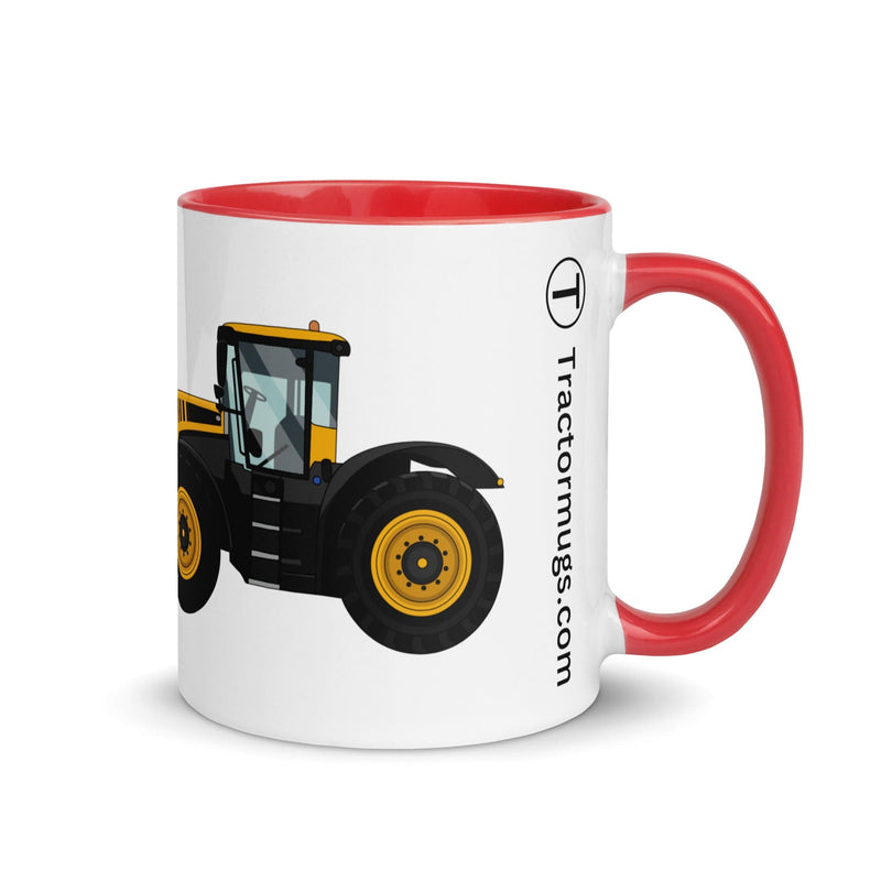 The Farmers Mugs Store Red JCB 8330 Mug with Color Inside Quality Farmers Merch