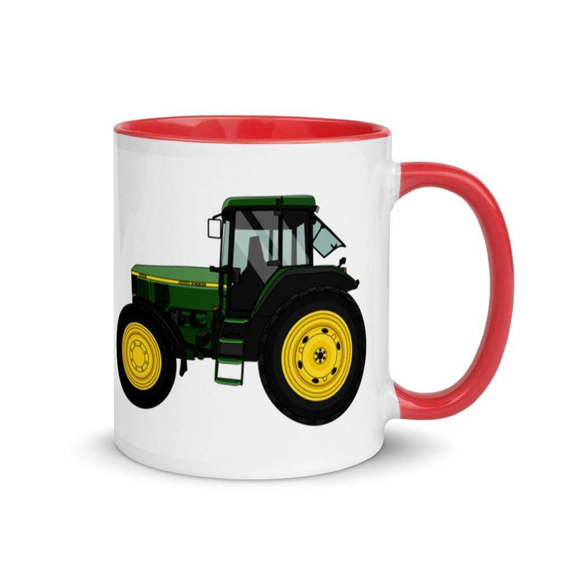 The Farmers Mugs Store Red John Deere 7810 Mug with Color Inside Quality Farmers Merch