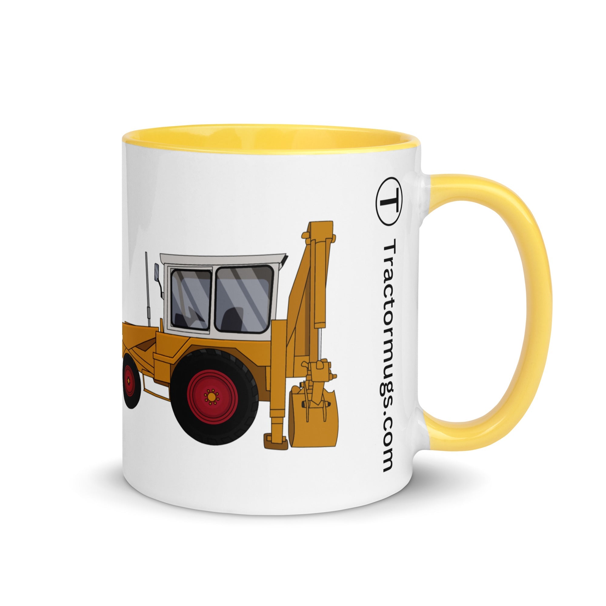 The Farmers Mugs Store Yellow JCB 3C Mug with Colour Inside (1975) Quality Farmers Merch