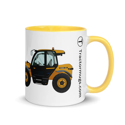 The Farmers Mugs Store Yellow JCB 532-60 Loadall Mug with Color Inside (2020) Quality Farmers Merch