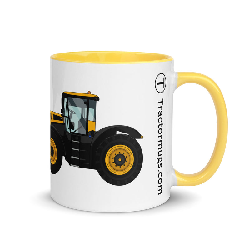 The Farmers Mugs Store Yellow JCB 8330 Mug with Color Inside Quality Farmers Merch