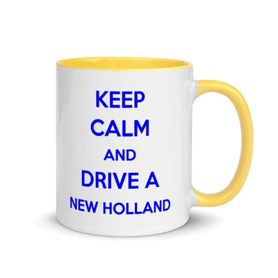 Keep Calm New Holland Mug with Color Inside | Tractor Mug Store
