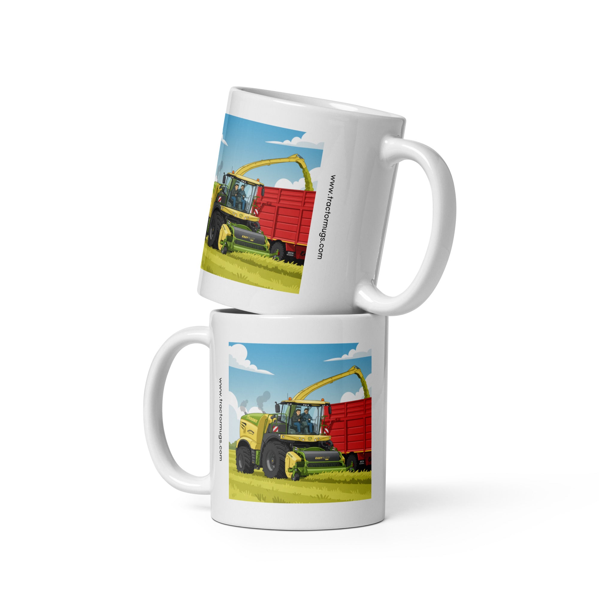 The Tractor Mugs Store 11 oz Krone Silage Contractor Man' | White Glossy Mug Quality Farmers Merch