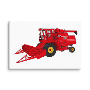 The Tractor Mugs Store 12″×18″ Massey 760 Combine Harvester | Canvas Quality Farmers Merch
