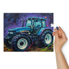 The Tractor Mugs Store 14″×11″ (252 pcs) New Holland TM 140 Splash Art Canvas | Jigsaw Puzzle Quality Farmers Merch