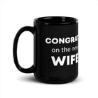 The Tractor Mugs Store 15 oz Congrats on the New Wife | Black Glossy Mug Quality Farmers Merch