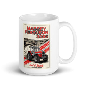 The Tractor Mugs Store 15 oz Massey Ferguson 3095 | White Glossy Mug Quality Farmers Merch