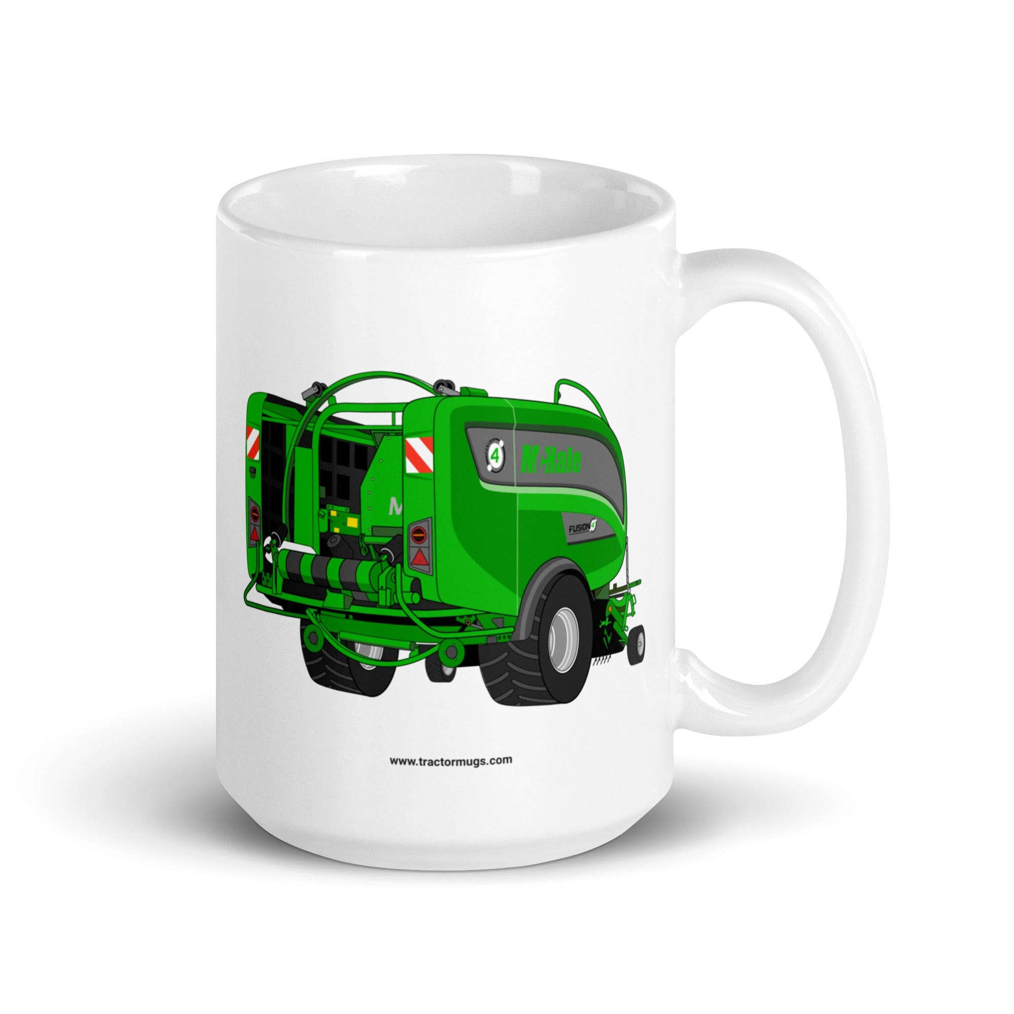 The Tractor Mugs Store 15 oz Mc Hale Fusion 4 Big Baler | White glossy mug Quality Farmers Merch