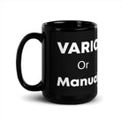 The Tractor Mugs Store 15 oz Vario or Manual | Black Glossy Mug Quality Farmers Merch