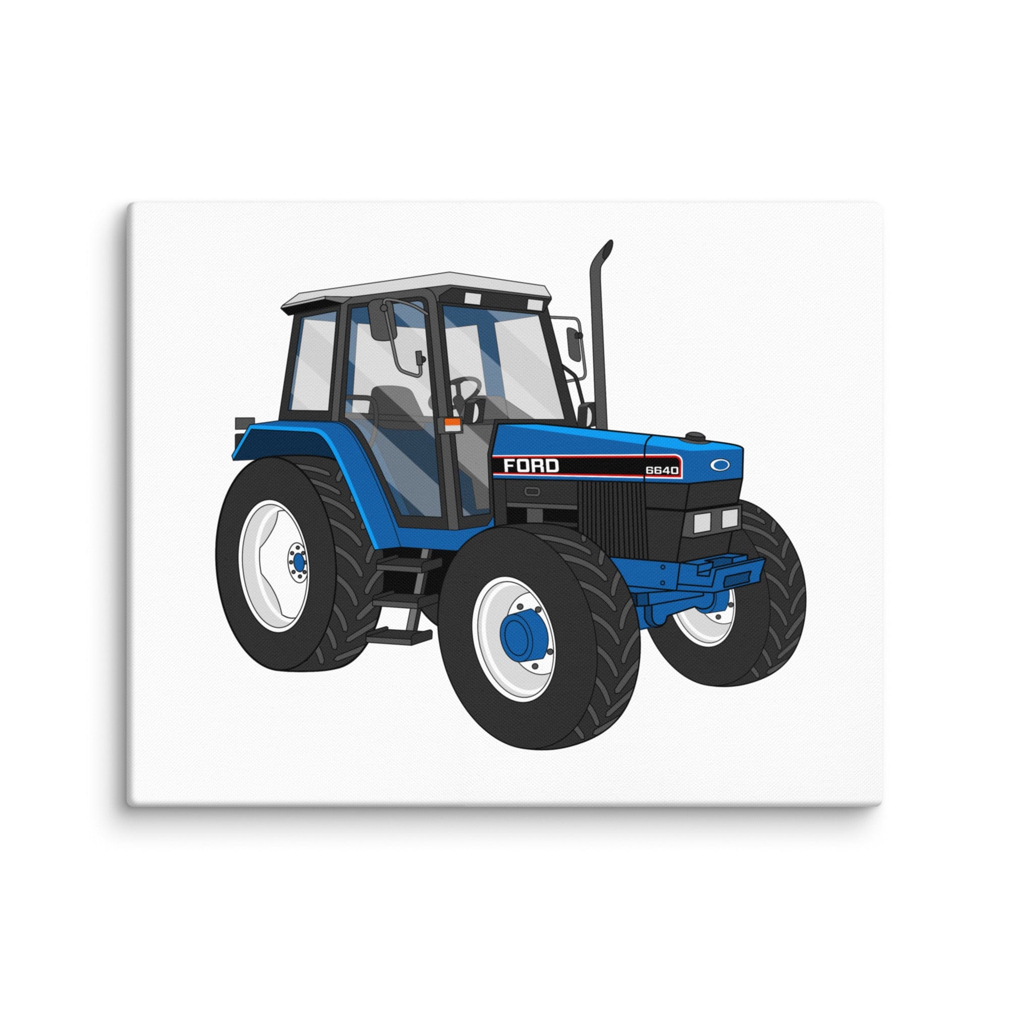 The Tractor Mugs Store 16″×20″ Ford 6640 4WD | Canvas Print Quality Farmers Merch