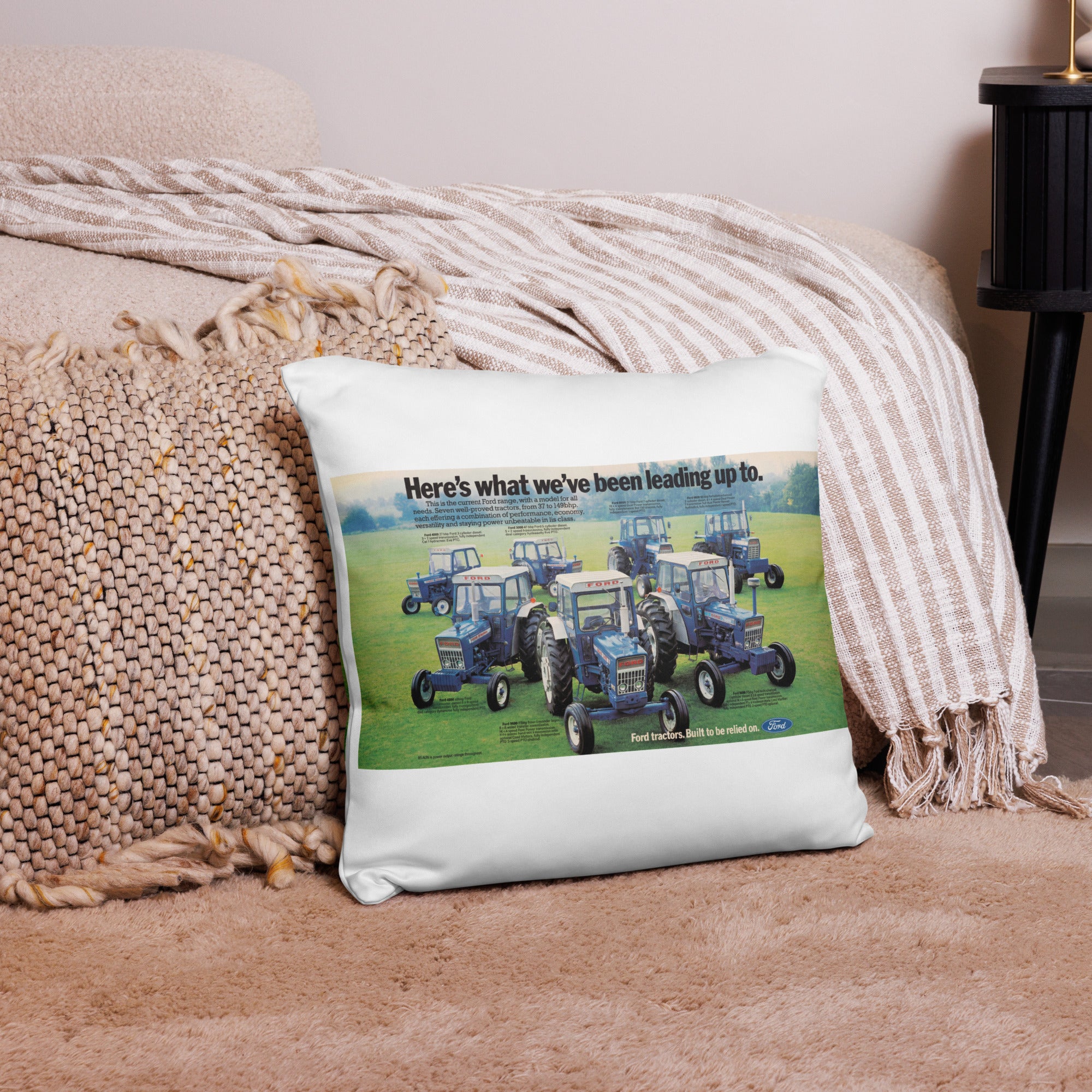 The Tractor Mugs Store 18″×18″ Ford '000 Series Advert | Pillow Case Quality Farmers Merch