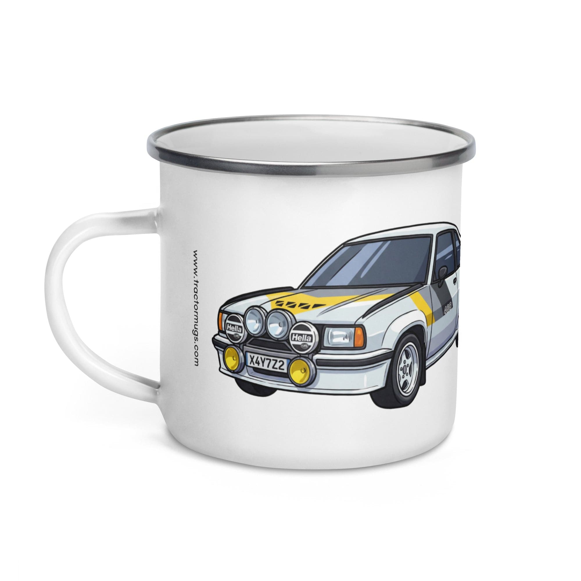 The Tractor Mugs Store 1980 Opel Ascona 400R | Enamel Mug Quality Farmers Merch