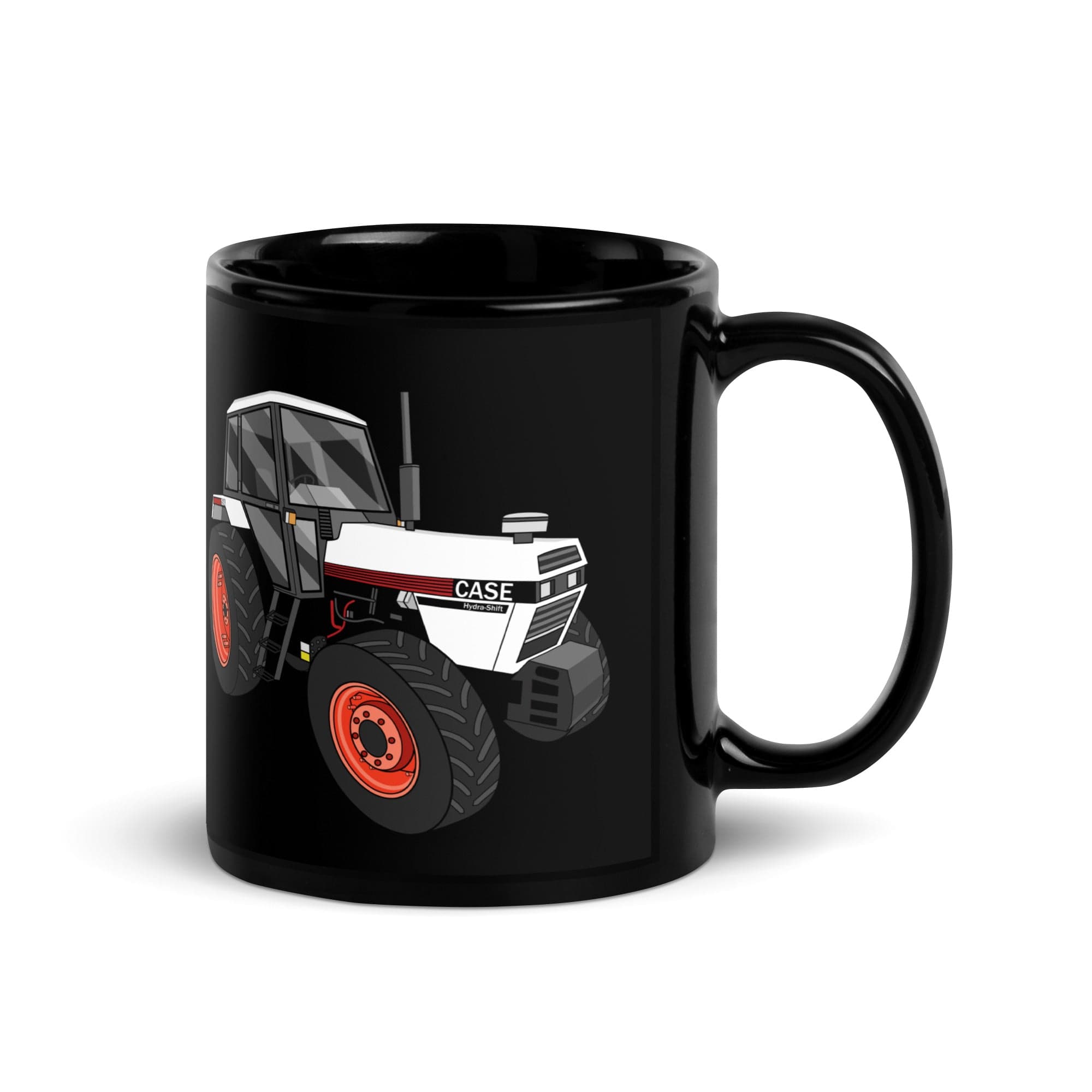 The Tractor Mugs Store 1985 Case 1594 Hydra-Shift | Black Glossy Mug Quality Farmers Merch