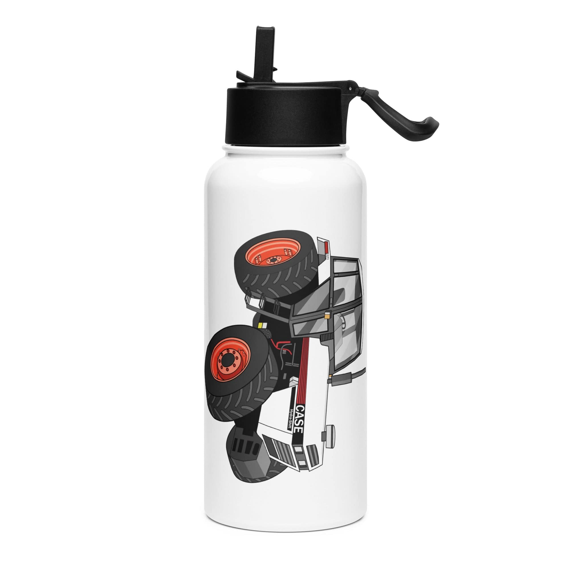 The Tractor Mugs Store 1985 Case 1594 Hydra-Shift | Stainless steel water bottle with a straw lid Quality Farmers Merch