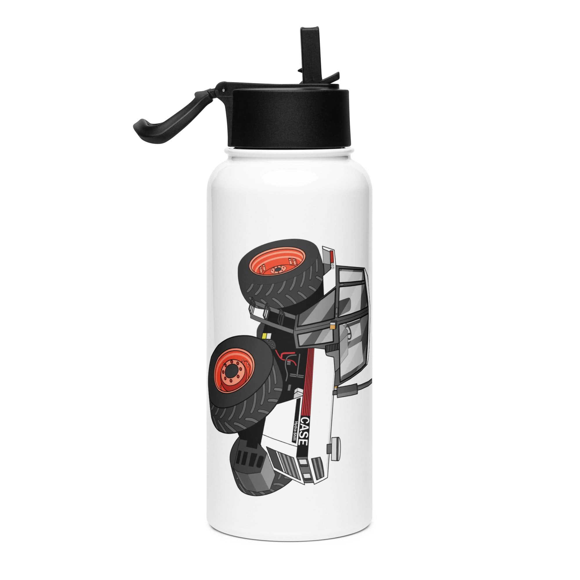 The Tractor Mugs Store 1985 Case 1594 Hydra-Shift | Stainless steel water bottle with a straw lid Quality Farmers Merch