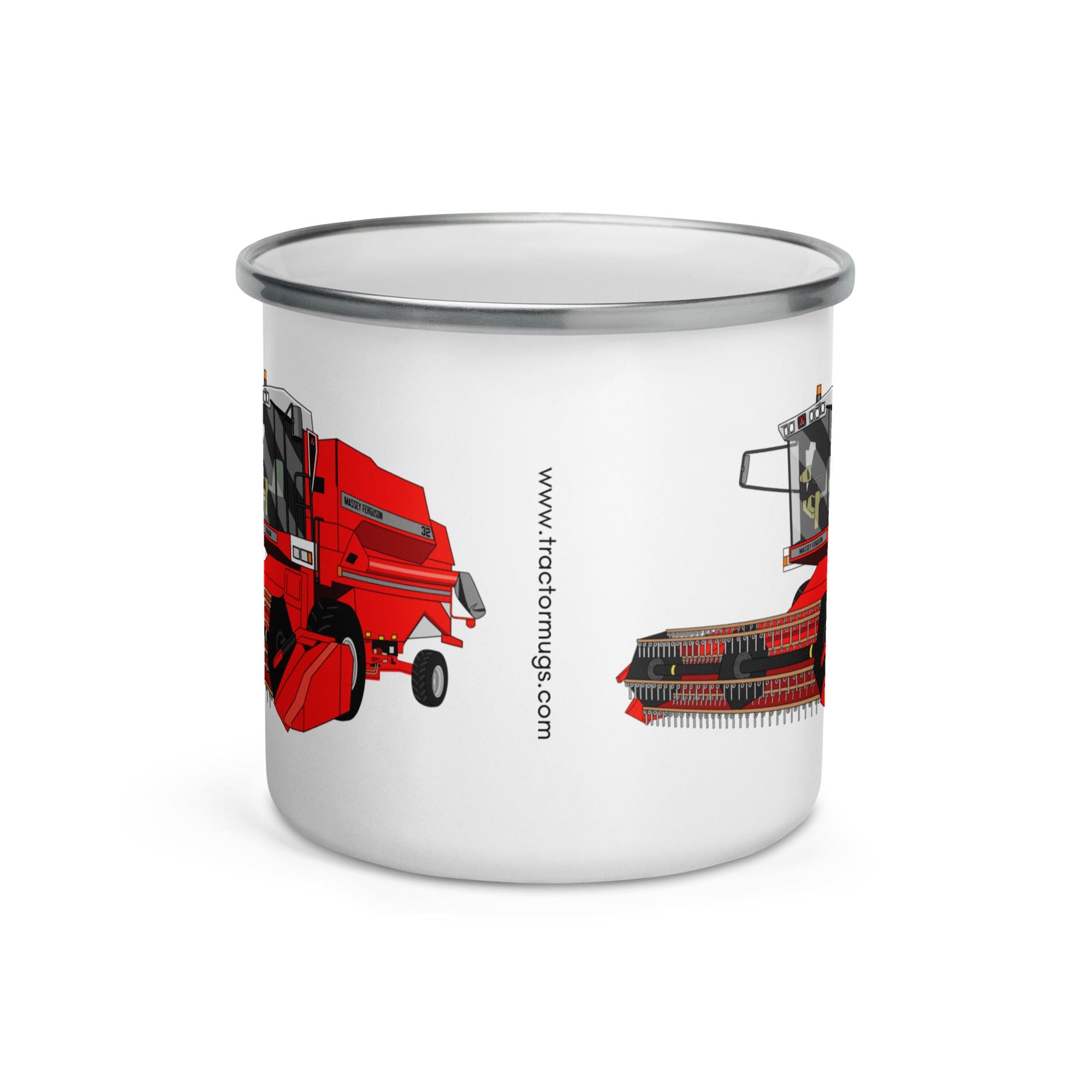 The Tractor Mugs Store 1994 Massey Ferguson 32 Combine Harvester | Enamel Mug Quality Farmers Merch