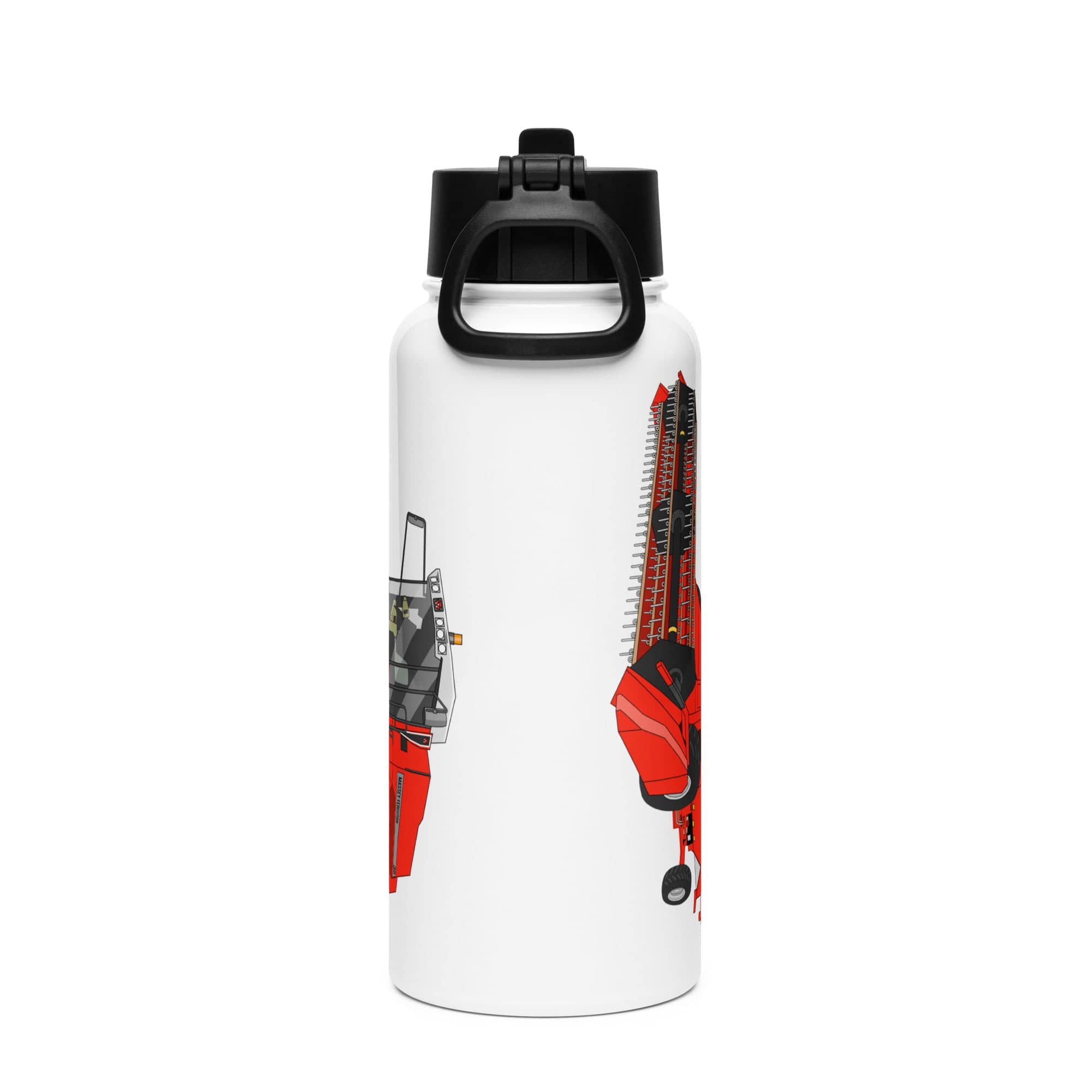 The Tractor Mugs Store 1994 Massey Ferguson 32 Combine Harvester | Stainless steel water bottle with a straw lid Quality Farmers Merch