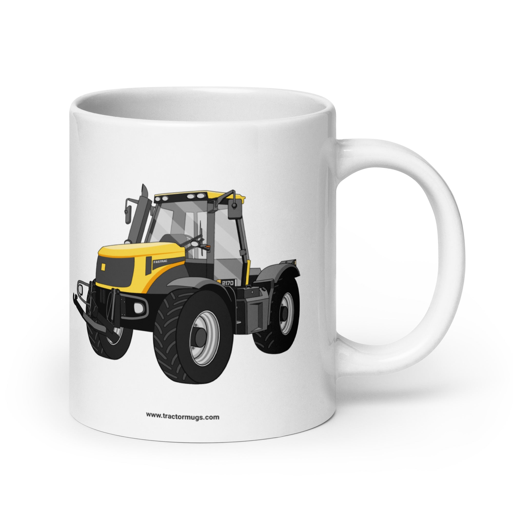 The Tractor Mugs Store 20 oz JCB Fastrac 2170 | White glossy mug Quality Farmers Merch