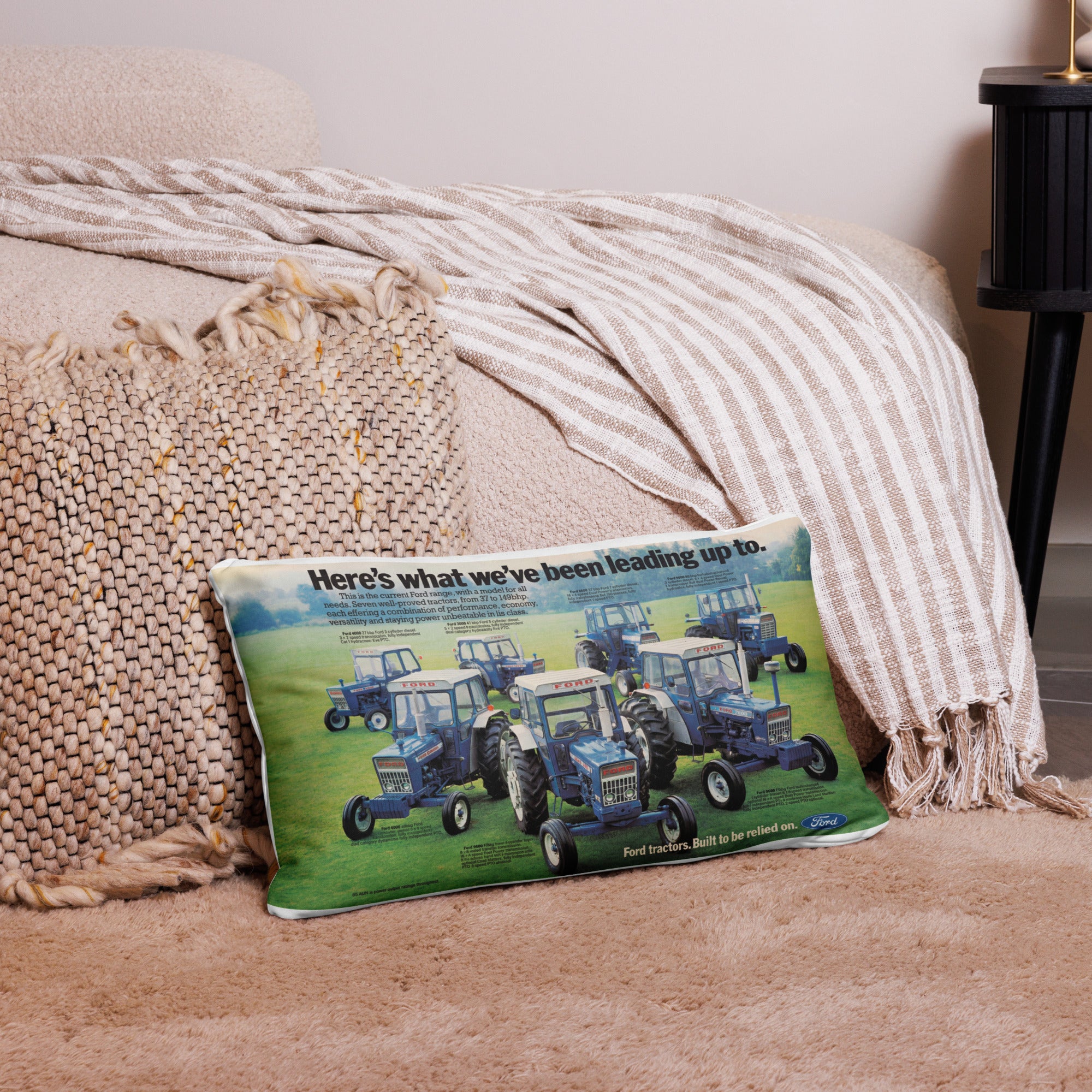 The Tractor Mugs Store 20″×12″ Ford '000 Series Advert | Pillow Case Quality Farmers Merch