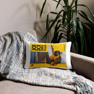 The Tractor Mugs Store 20″×12″ JCB 3CX 4x4x4 Brochure | Pillow Case Quality Farmers Merch