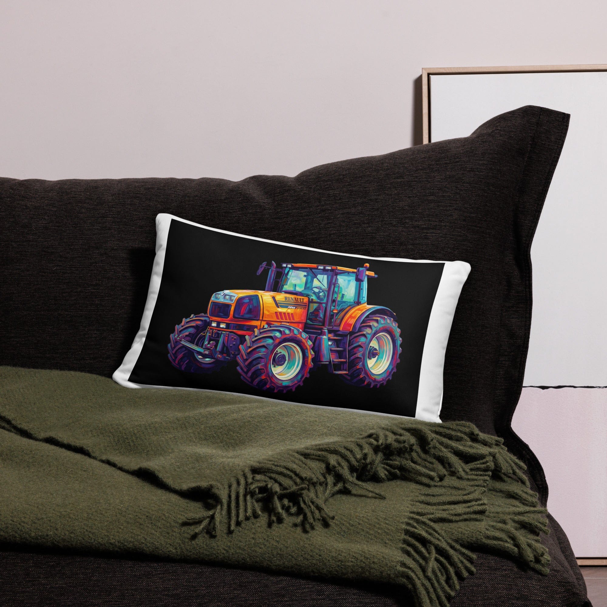 The Tractor Mugs Store 20″×12″ Renault Atles 926 | Splash Art Pillow Case Quality Farmers Merch