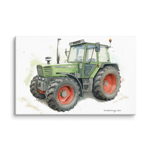 The Tractor Mugs Store 26″×40″ Fendt Farmer 308 C Watercolor | Canvas Quality Farmers Merch