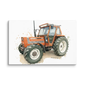 The Tractor Mugs Store 26″×40″ FIAT 110-90 DT Watercolor | Canvas Quality Farmers Merch