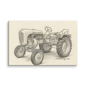 The Tractor Mugs Store 26″×40″ Porsche Diesel A111 Pencil Sketch | Canvas Quality Farmers Merch