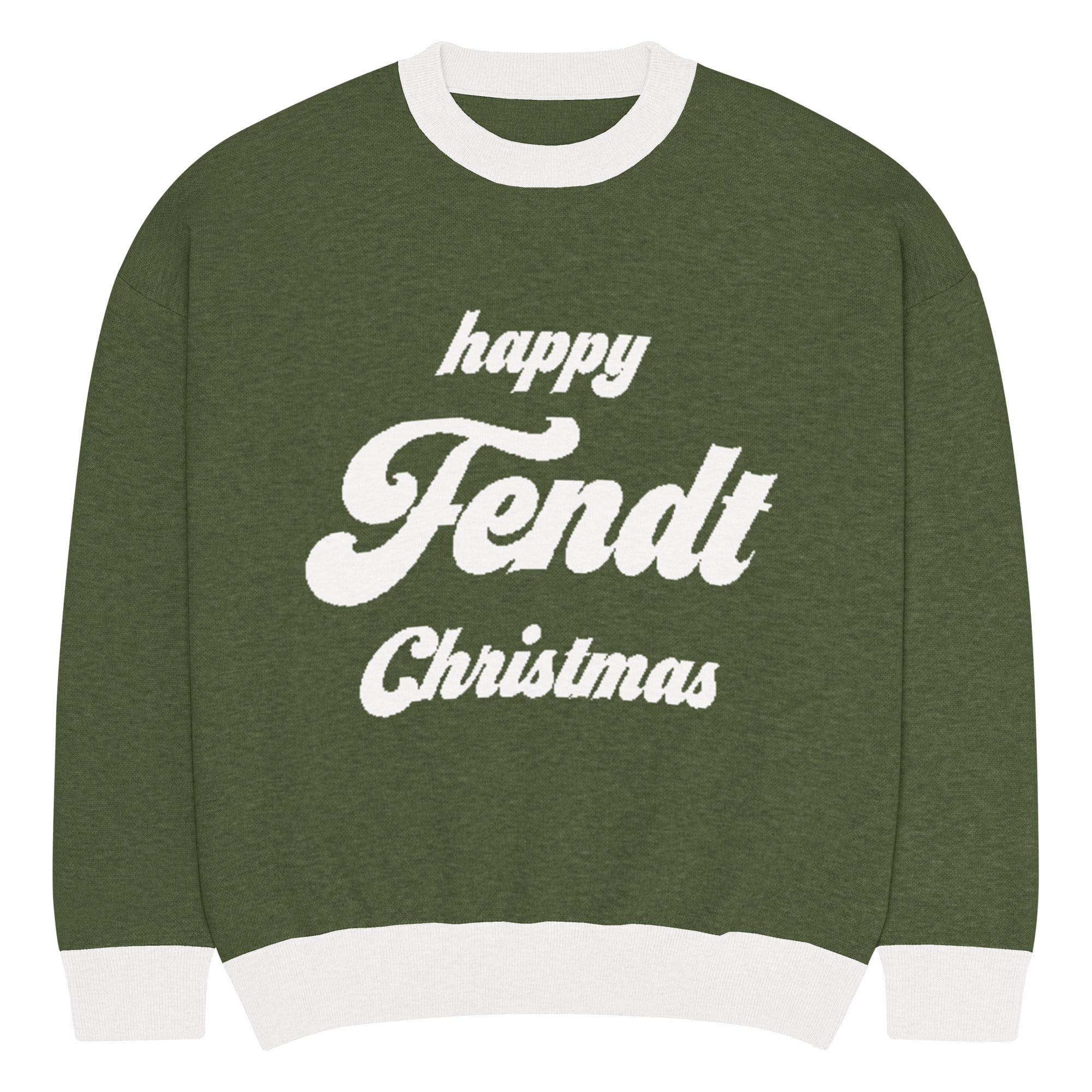The Tractor Mugs Store 2XL Happy Fendt Christmas Jumper | Relaxed fit knitted crew neck sweater Quality Farmers Merch