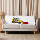 The Tractor Mugs Store 37″×57″ JCB 3CX 70th Anniversary Edition | Sherpa blanket Quality Farmers Merch