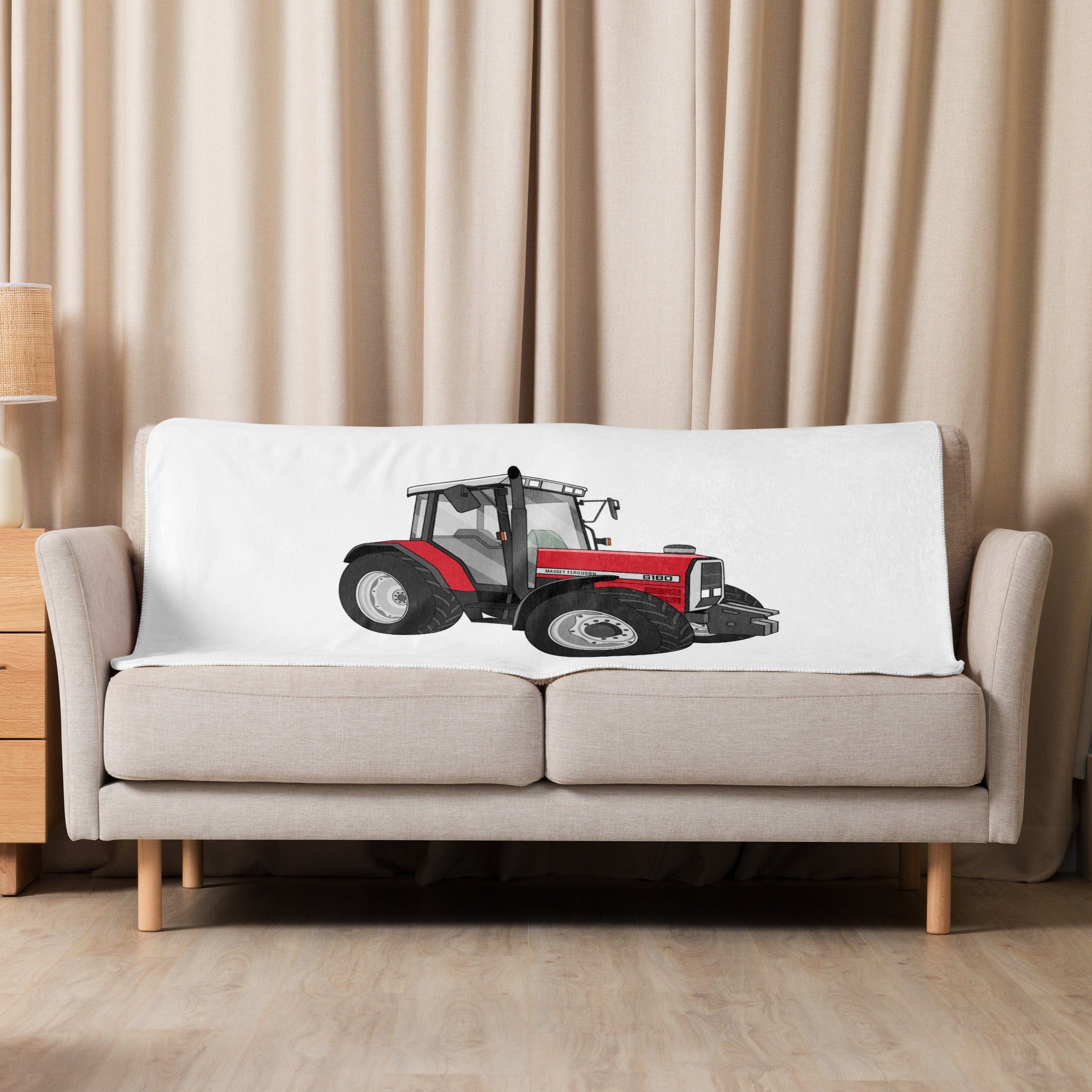 The Tractor Mugs Store 37″×57″ Massey Ferguson 6180 | Sherpa blanket Quality Farmers Merch