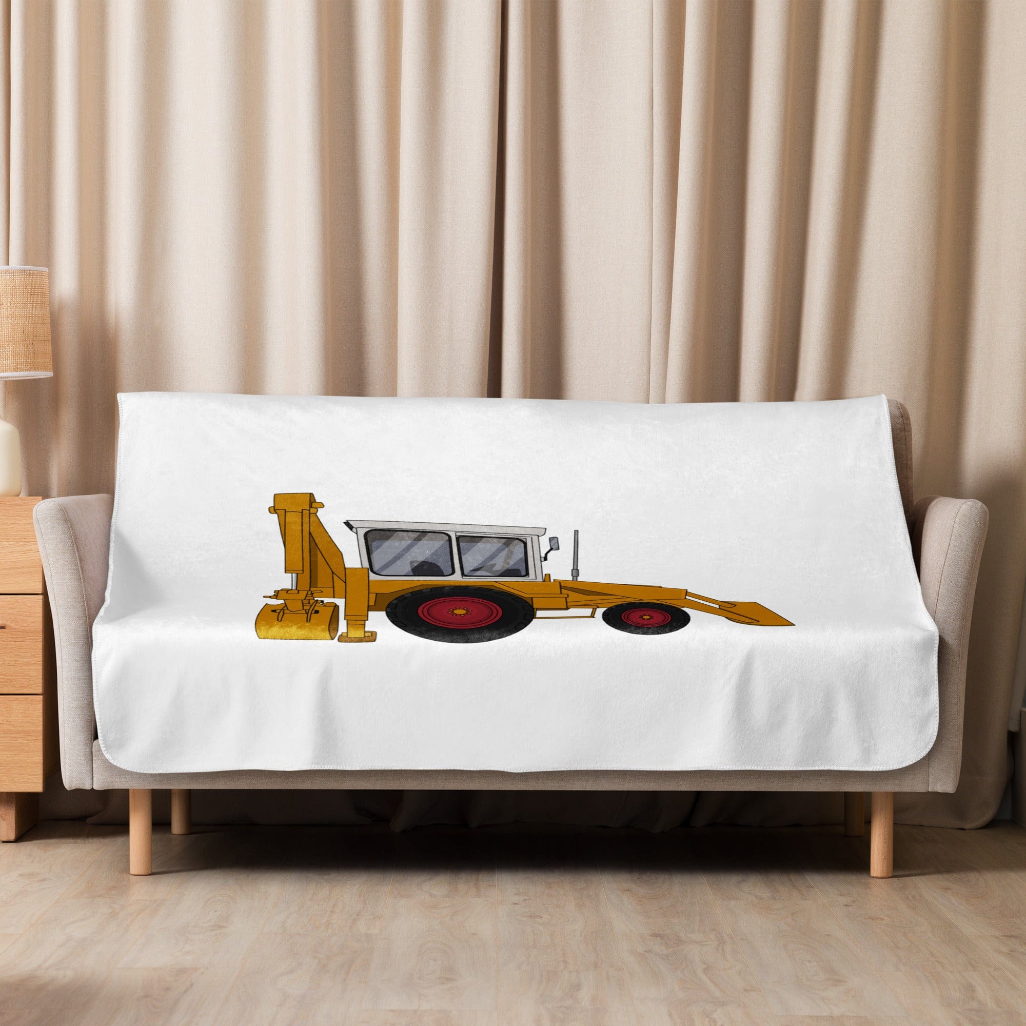 The Tractor Mugs Store 50″×60″ JCB 3C | Sherpa blanket Quality Farmers Merch