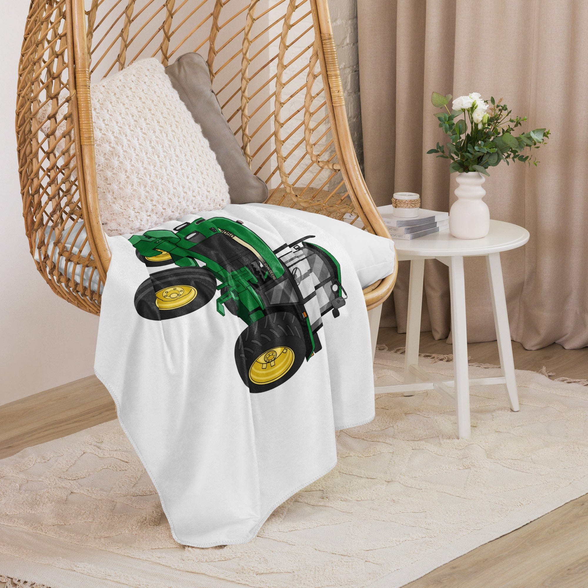 The Tractor Mugs Store 50″×60″ John Deere 3050 2WD | Sherpa blanket Quality Farmers Merch