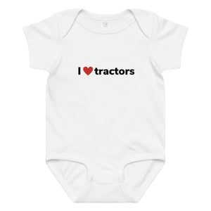 The Tractor Mugs Store 6M I Love Tractors | Baby jersey bodysuit Quality Farmers Merch