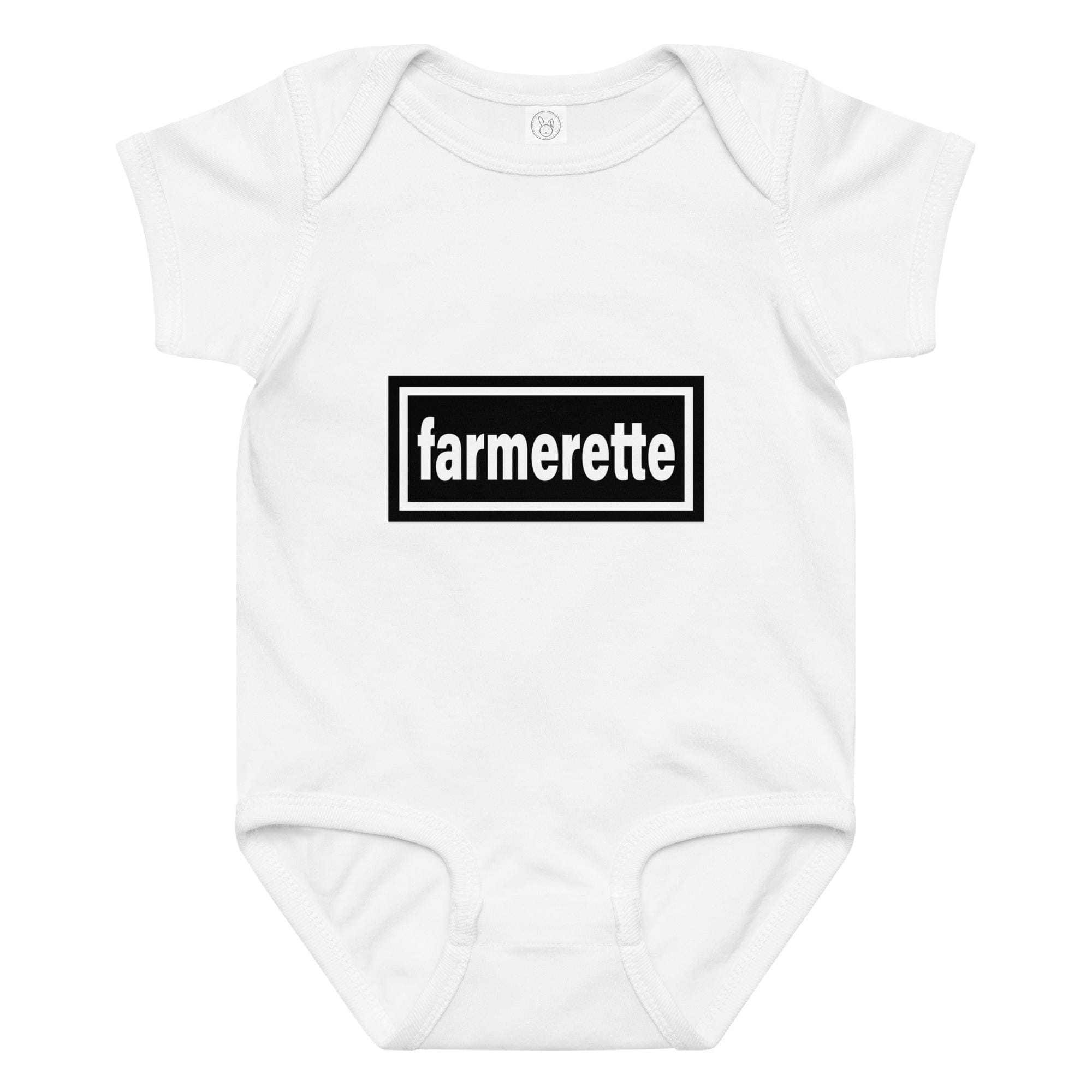 The Tractor Mugs Store 6M Oasis Farmerette | Baby jersey bodysuit Quality Farmers Merch
