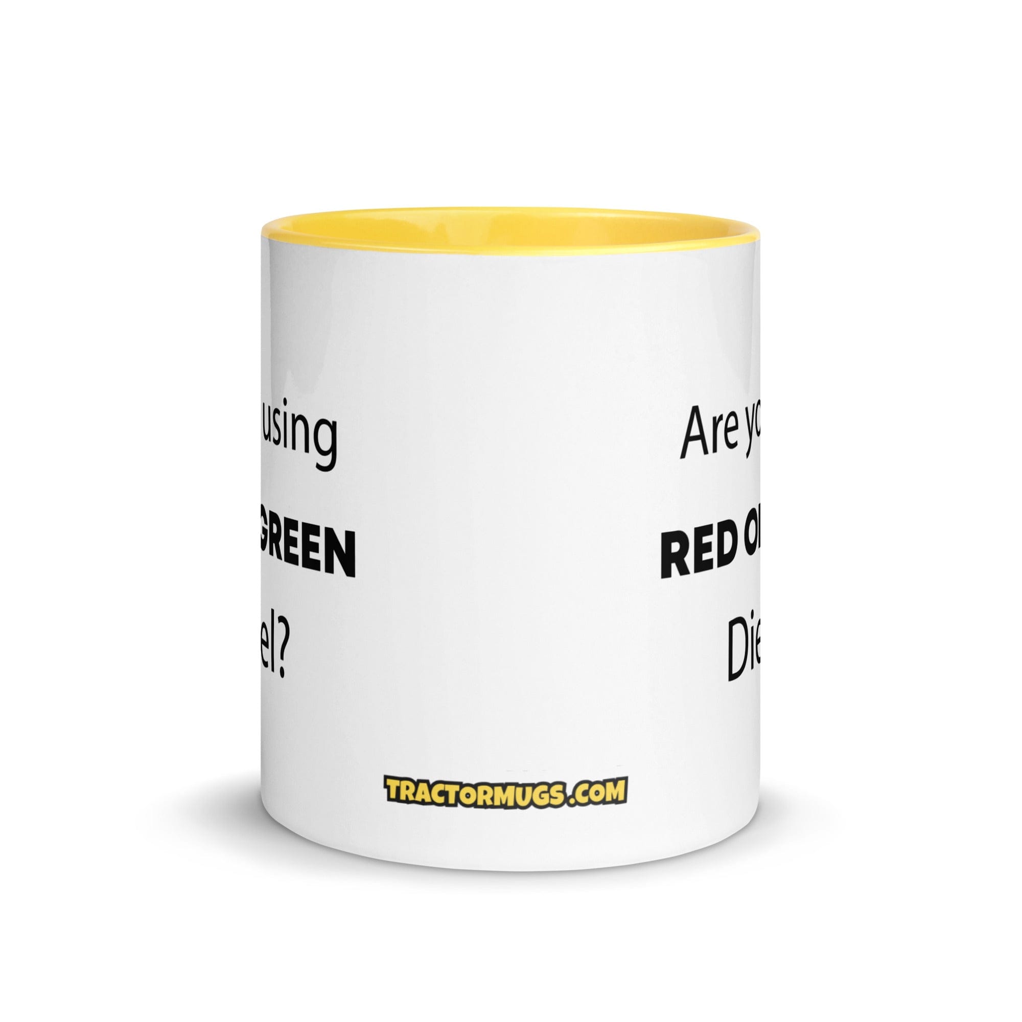 The Tractor Mugs Store Are You Using Red Or Green Diesel?  | Mug with Color Inside Quality Farmers Merch