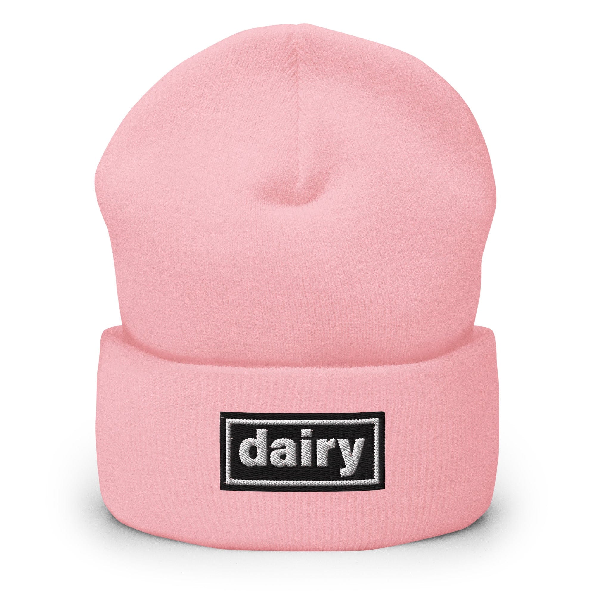 The Tractor Mugs Store Baby Pink OASIS Style 'Dairy' | Cuffed Beanie Quality Farmers Merch
