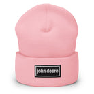 The Tractor Mugs Store Baby Pink OASIS Style 'John Deere' | Cuffed Beanie Quality Farmers Merch
