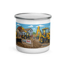 The Tractor Mugs Store Bart JCB 3CX | Enamel Mug Quality Farmers Merch