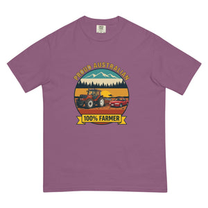 The Tractor Mugs Store Berry FIATAGRI F130 PROUD AUSTRALIAN 100% FARMER Outdoor | Unisex Premium T-shirt Quality Farmers Merch