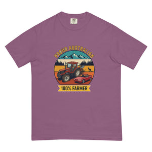 The Tractor Mugs Store Berry FIATAGRI F140 PROUD AUSTRALIAN 100% FARMER Outdoor | Unisex Premium T-shirt Quality Farmers Merch