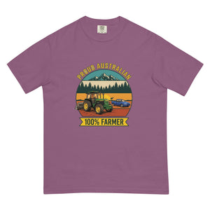 The Tractor Mugs Store Berry John Deere 3350 PROUD AUSTRALIAN 100% FARMER Outdoor | Unisex Premium T-shirt Quality Farmers Merch