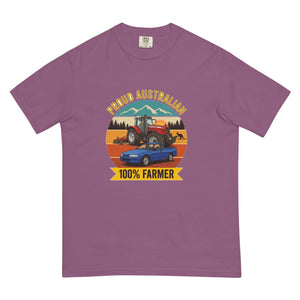 The Tractor Mugs Store Berry Massey Ferguson 6480 PROUD AUSTRALIAN 100% FARMER Outdoor | Unisex Premium T-shirt Quality Farmers Merch